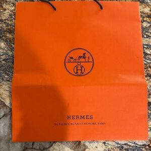 Hermes Vibrant Orange shopping bag